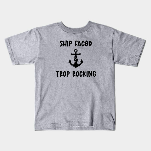 Ship Faced And Trop Rocking Kids T-Shirt by eighttwentythreetees
